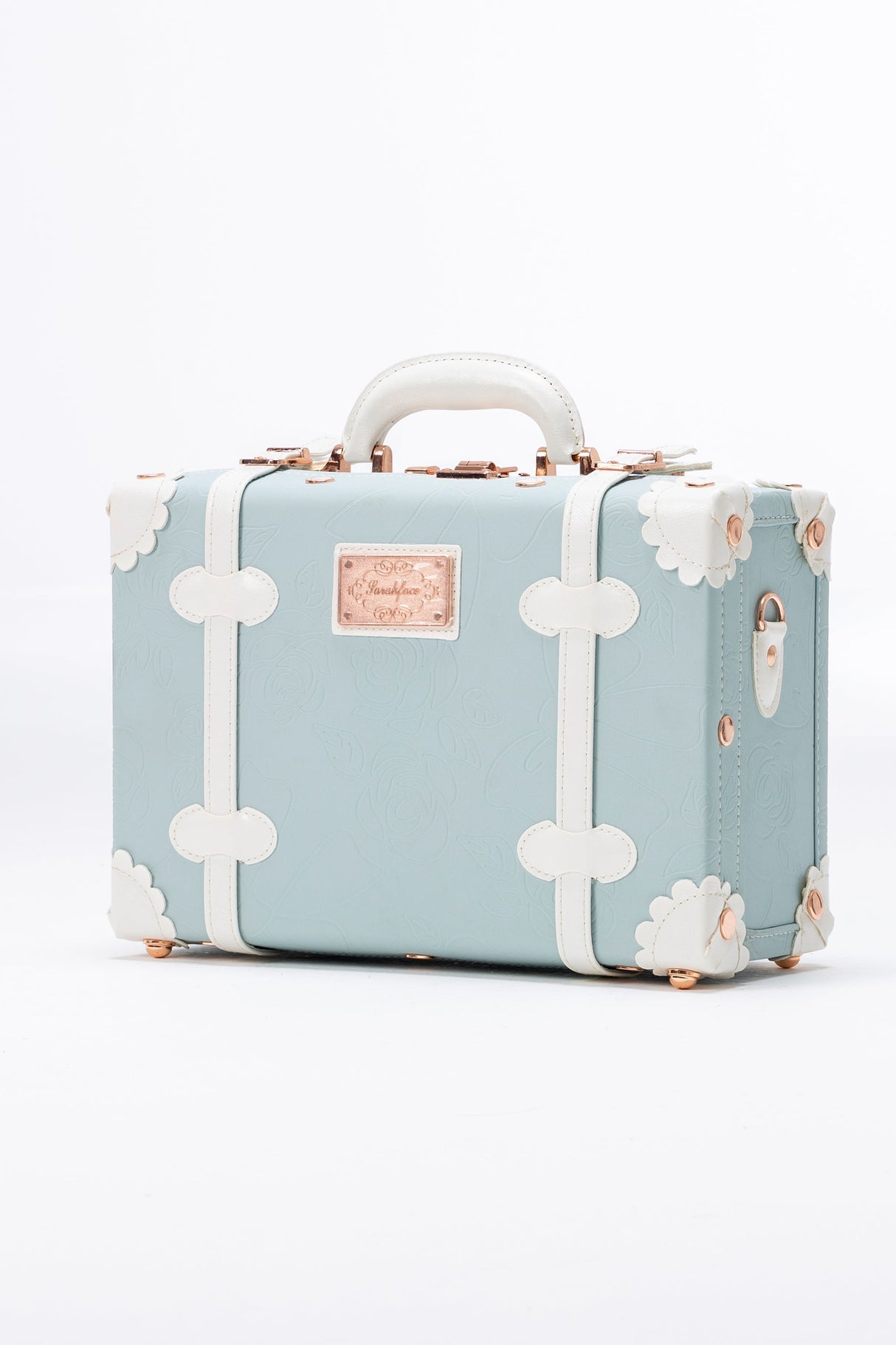 SarahFace 3 Pieces Luggage Sets - Embossed Blue's