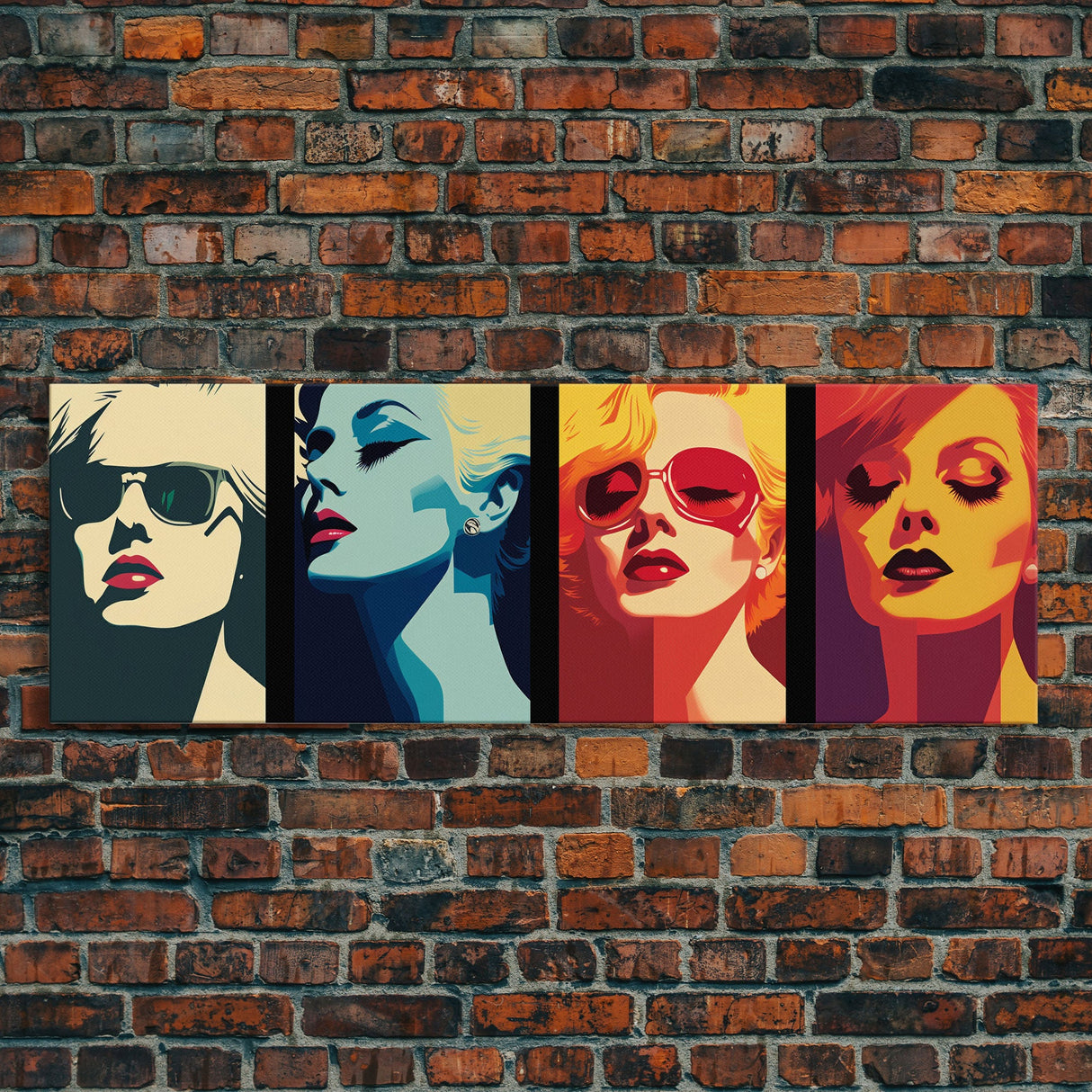 Pop Art Print, Kitchen Wall Decor, Framed Canvas Print, Warhol Inspired Colorful MCM Pop Art, Midcentury Modern