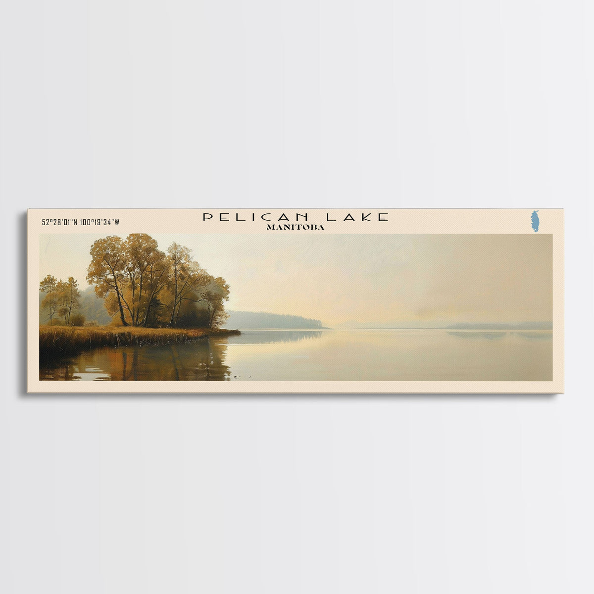 Pyramid Lake Framed Canvas Print, Lake House Decor, Panoramic Travel Poster, Scenic Wall Art, Modern Art