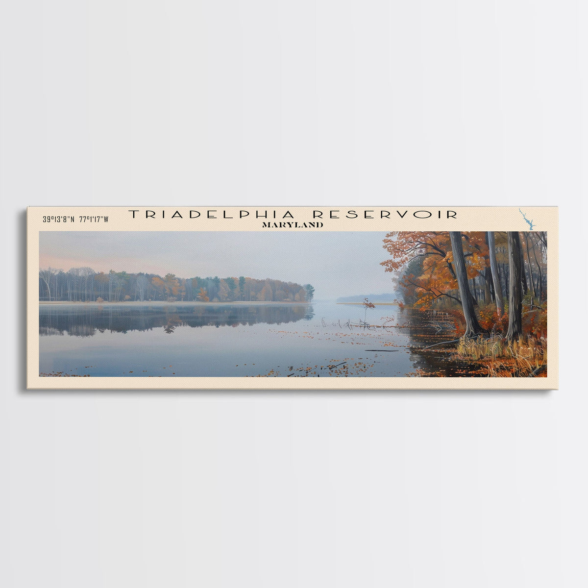 Umbagog Lake New Hampshire Panoramic Wall Art, Framed Canvas Print, Lake House Decor, Travel Poster, Serene Landscape, Living Room Art