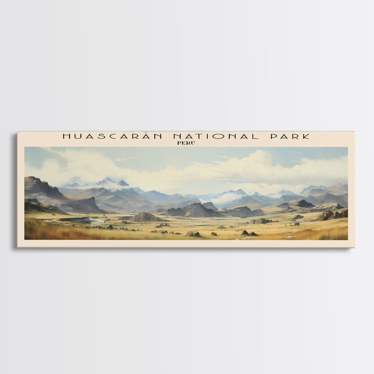 Huascarán National Park COUNTRY Travel Poster Print, Framed Canvas Print, COUNTRY Travel Art, Wood Framed Art, Wall Hanging, Home Decor