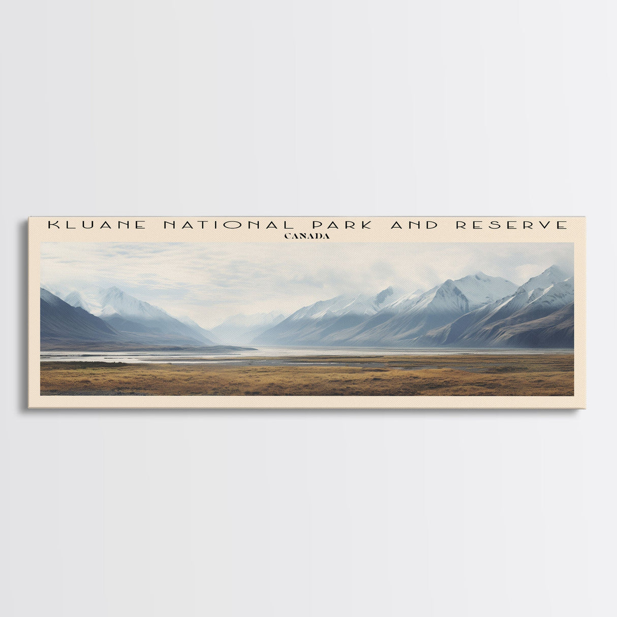 Kluane National Park and Reserve COUNTRY Travel Poster Print, Framed Canvas Print, COUNTRY Travel Art, Wood Framed Art, Wall Hanging, Home Decor