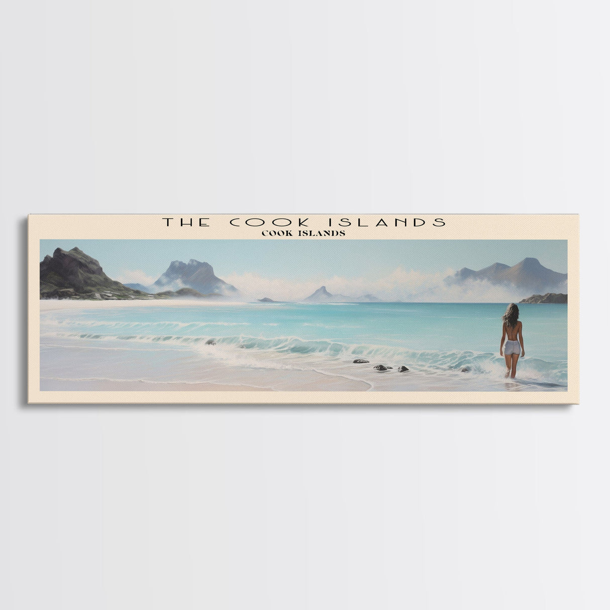 The Cook Islands Travel Print Wall Art, Travel Poster Print, Retro Style COUNTRY Home Decor, Wall Hanging, Travel Gift Idea, Unique Metal Art