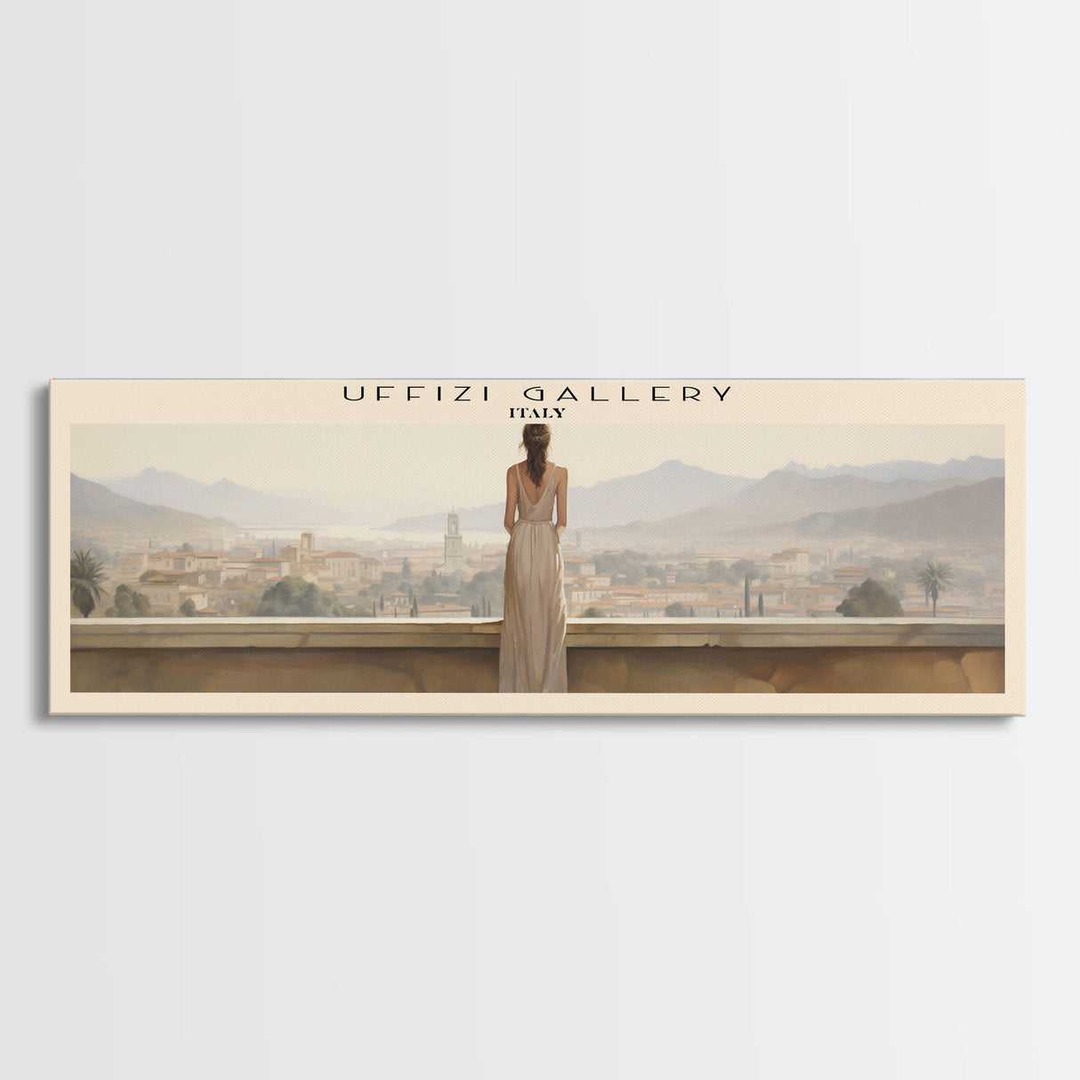 Uffizi Gallery Travel Print Wall Art, Travel Poster Print, Retro Style COUNTRY Home Decor, Wall Hanging, Travel Gift Idea, Unique Metal Art