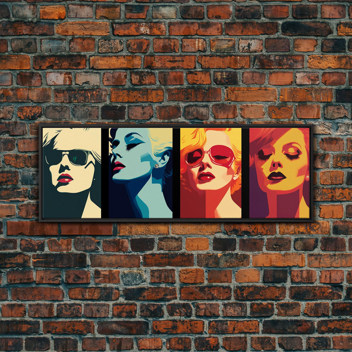 Pop Art Print, Kitchen Wall Decor, Framed Canvas Print, Warhol Inspired Colorful MCM Pop Art, Midcentury Modern