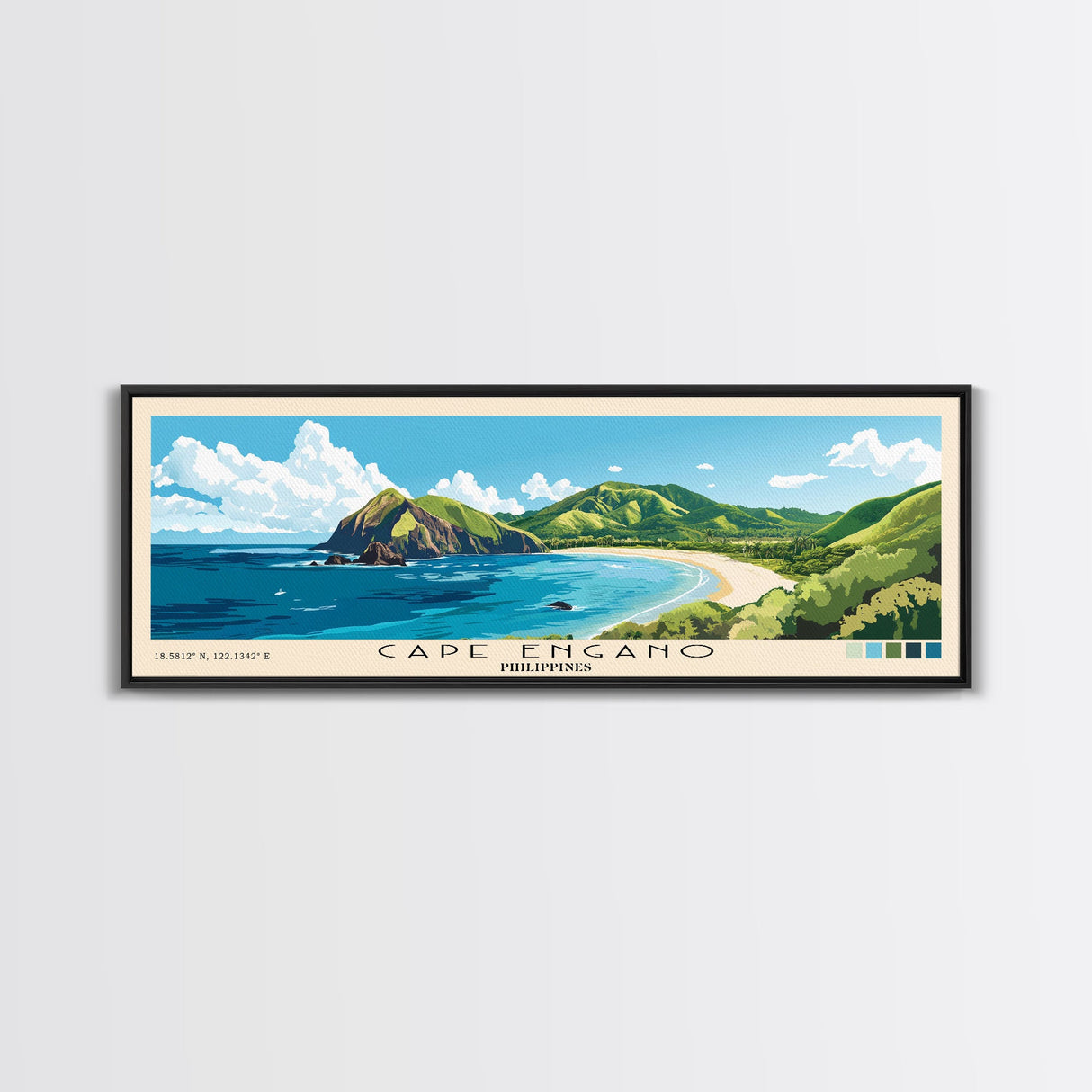 Cape Engano, Philippines Panoramic Print, Vacation Gift, Philippines Wall Art, Vacation Wall Art, Vacatation Memories, Beach Decor, Beach Or Lakehouse Art