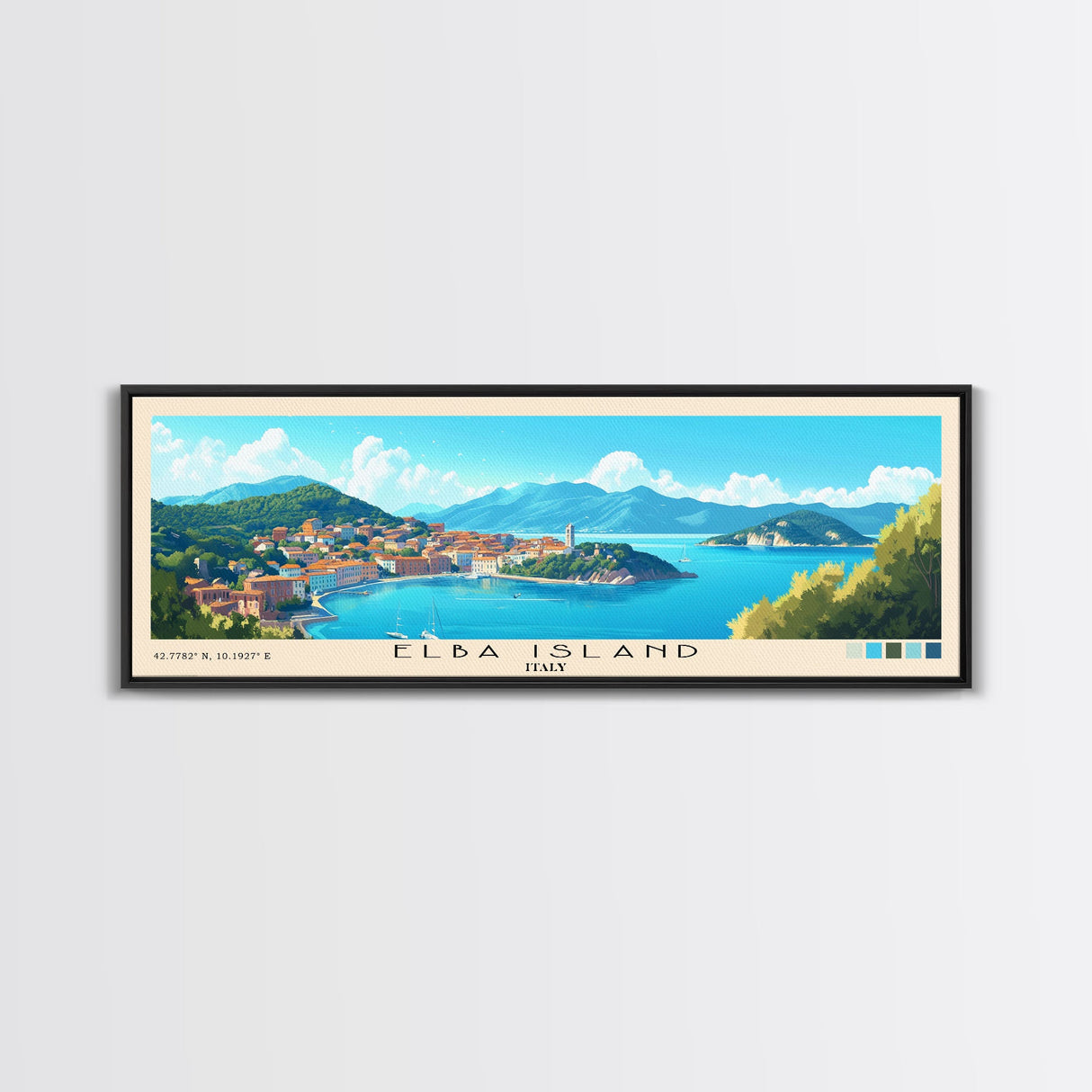 Elba Island, Italy Panoramic Print, Vacation Gift, Italy Wall Art, Vacation Wall Art, Vacatation Memories, Beach Decor, Beach Or Lakehouse Art