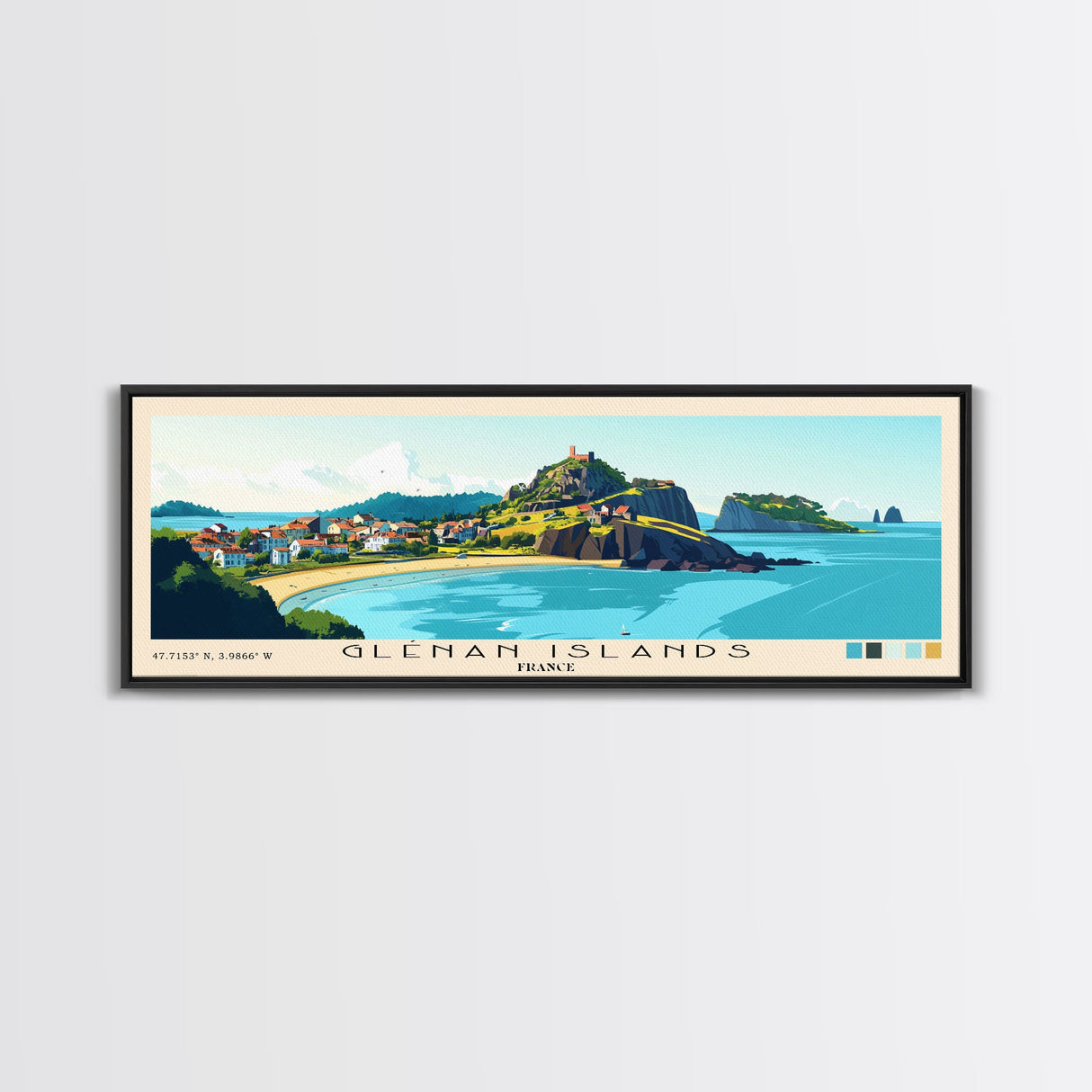 Glénan Islands, France Panoramic Print, Vacation Gift, France Wall Art, Vacation Wall Art, Vacatation Memories, Beach Decor, Beach Or Lakehouse Art