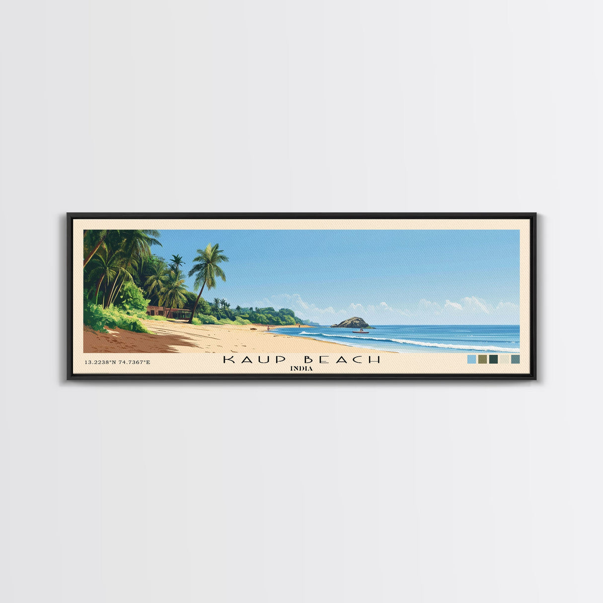 Kaup Beach, India Panoramic Print, Vacation Gift, India Wall Art, Vacation Wall Art, Vacatation Memories, Beach Decor, Beach Or Lakehouse Art