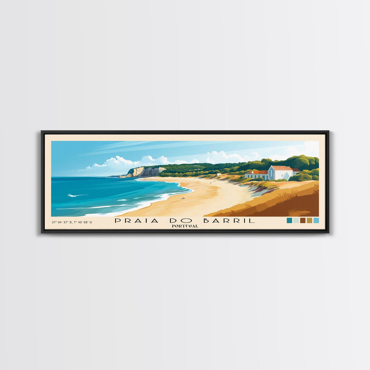 Praia do Barril, Portugal Panoramic Print, Vacation Gift, Portugal Wall Art, Vacation Wall Art, Vacatation Memories, Beach Decor, Beach Or Lakehouse Art