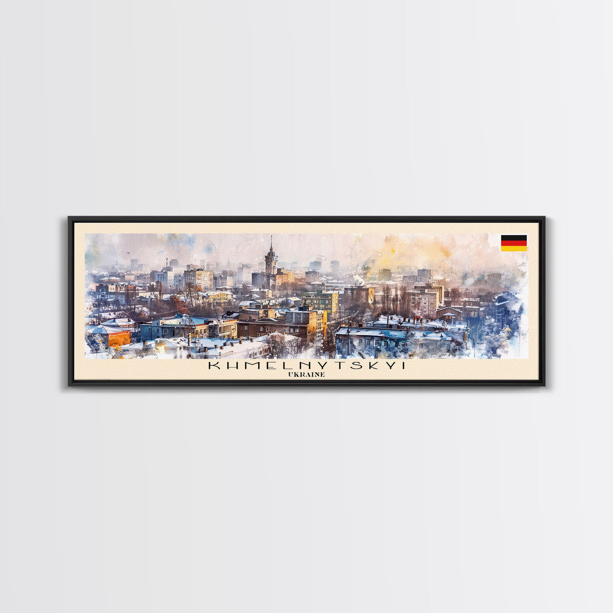 Khmelnytskyi Ukraine Travel Art, City Art, Framed Canvas Print or Metal Wall Art, Europe Travel Poster, Panoramic Wall Art, Extra Wide Wall Art