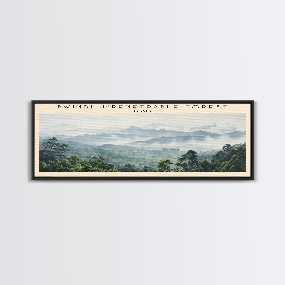 Bwindi Impenetrable Forest Wall Art Travel Poster Print, Gift For Travel Lover, Vacation Gift, COUNTRY Wall Art, Home Decor, Original Art