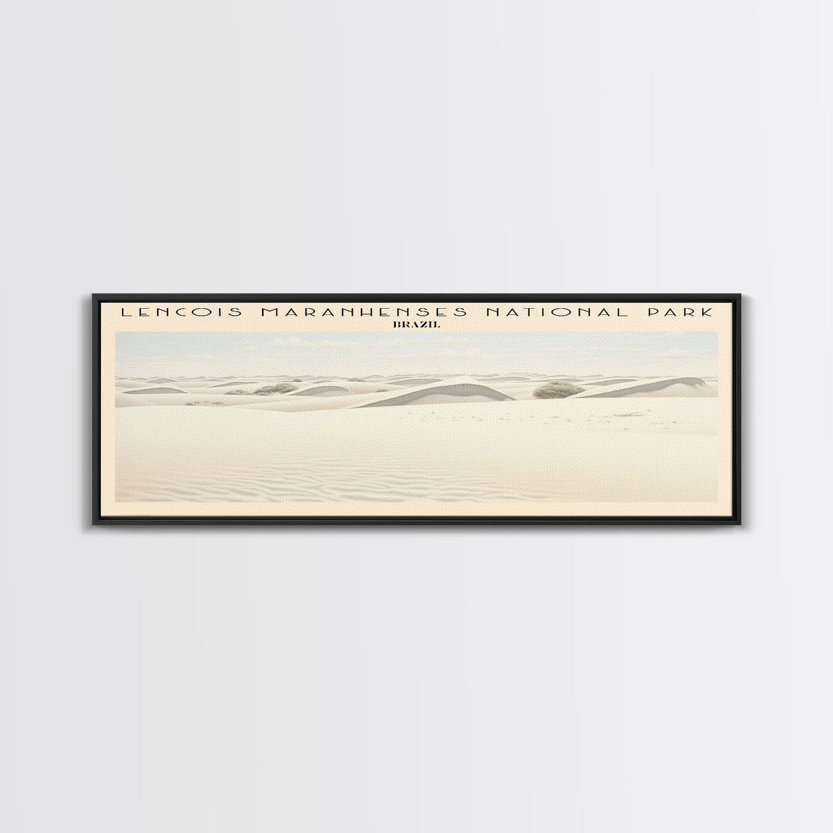 Lencois Maranhenses National Park COUNTRY Travel Poster Print, Framed Canvas Print, COUNTRY Travel Art, Wood Framed Art, Wall Hanging, Home Decor