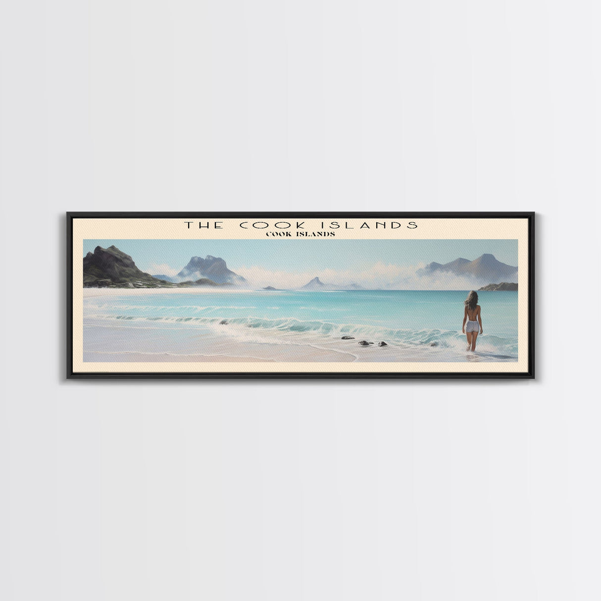 The Cook Islands Travel Print Wall Art, Travel Poster Print, Retro Style COUNTRY Home Decor, Wall Hanging, Travel Gift Idea, Unique Metal Art