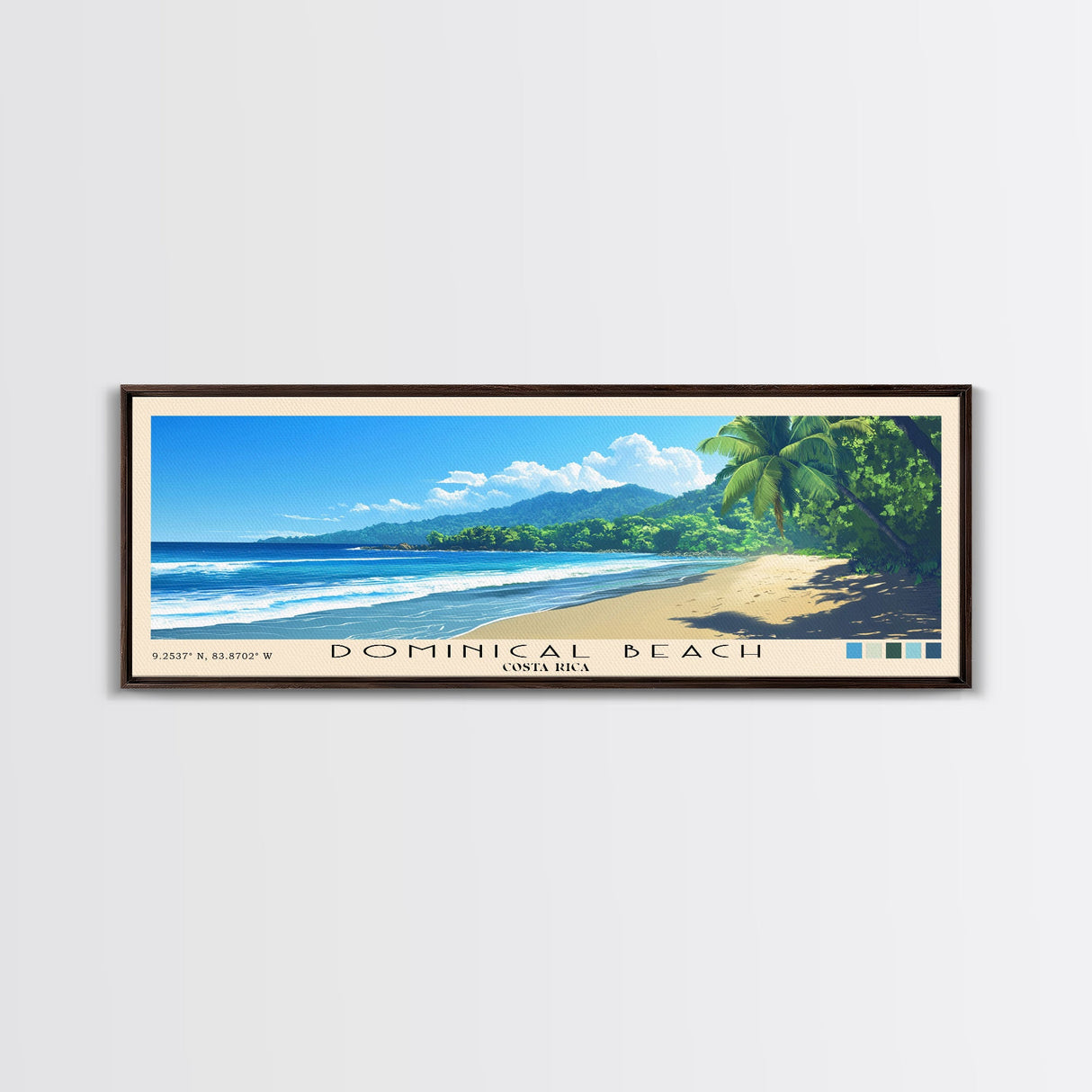 Dominical Beach, Costa Rica Panoramic Print, Vacation Gift, Costa Rica Wall Art, Vacation Wall Art, Vacatation Memories, Beach Decor, Beach Or Lakehouse Art