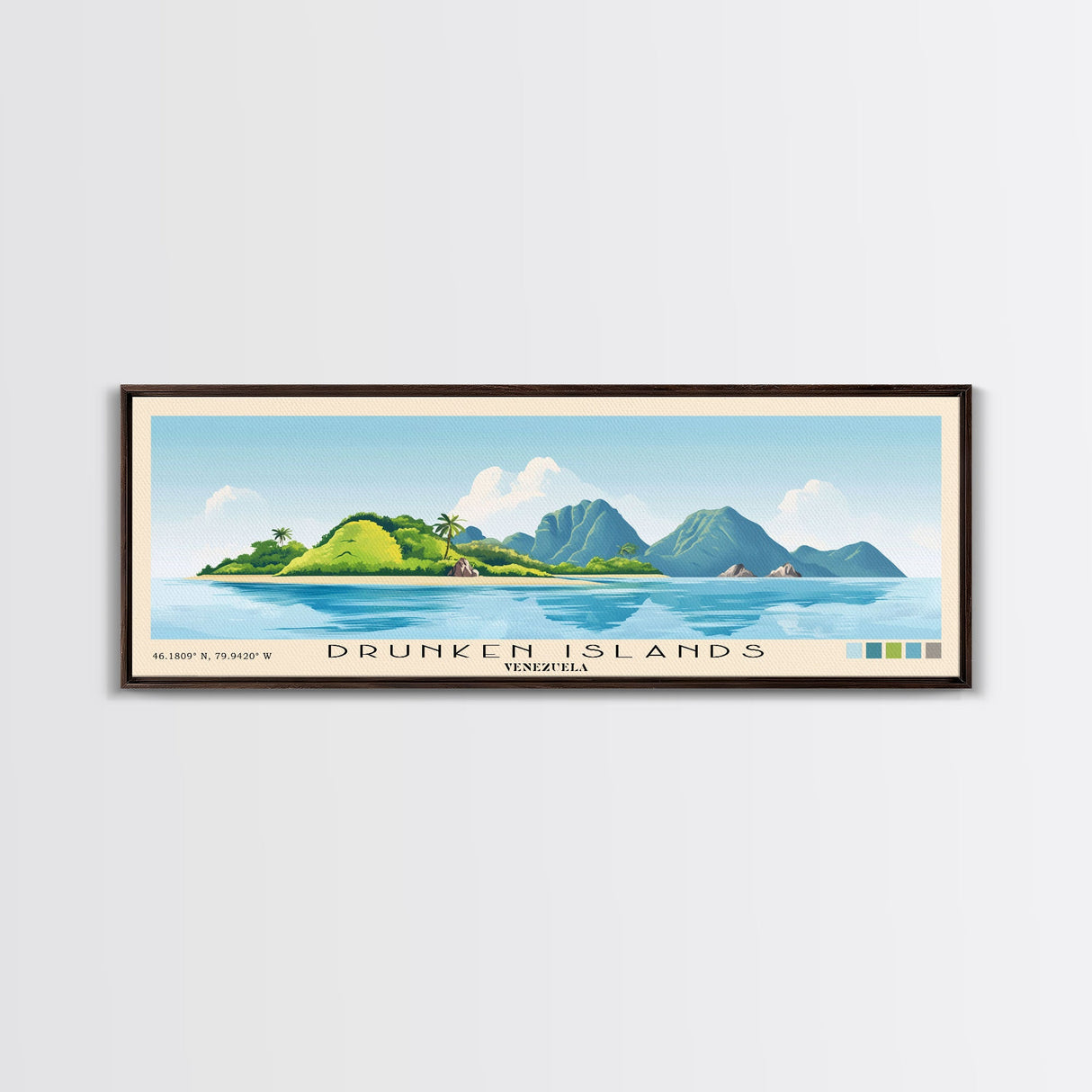 Drunken Islands, Venezuela Panoramic Print, Vacation Gift, Venezuela Wall Art, Vacation Wall Art, Vacatation Memories, Beach Decor, Beach Or Lakehouse Art