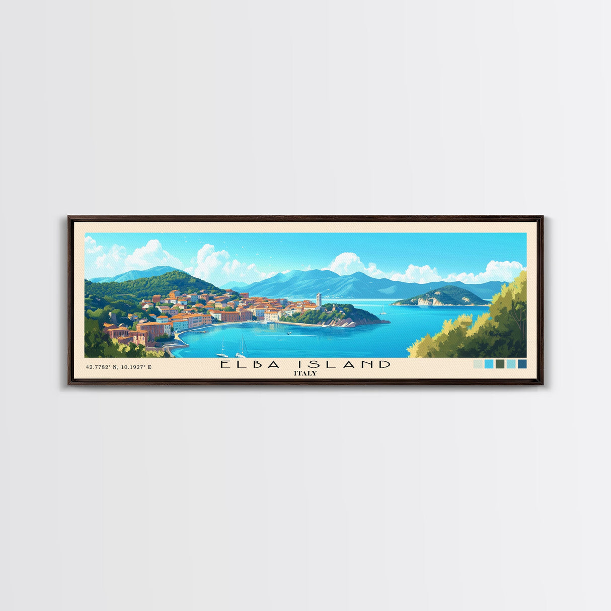 Elba Island, Italy Panoramic Print, Vacation Gift, Italy Wall Art, Vacation Wall Art, Vacatation Memories, Beach Decor, Beach Or Lakehouse Art