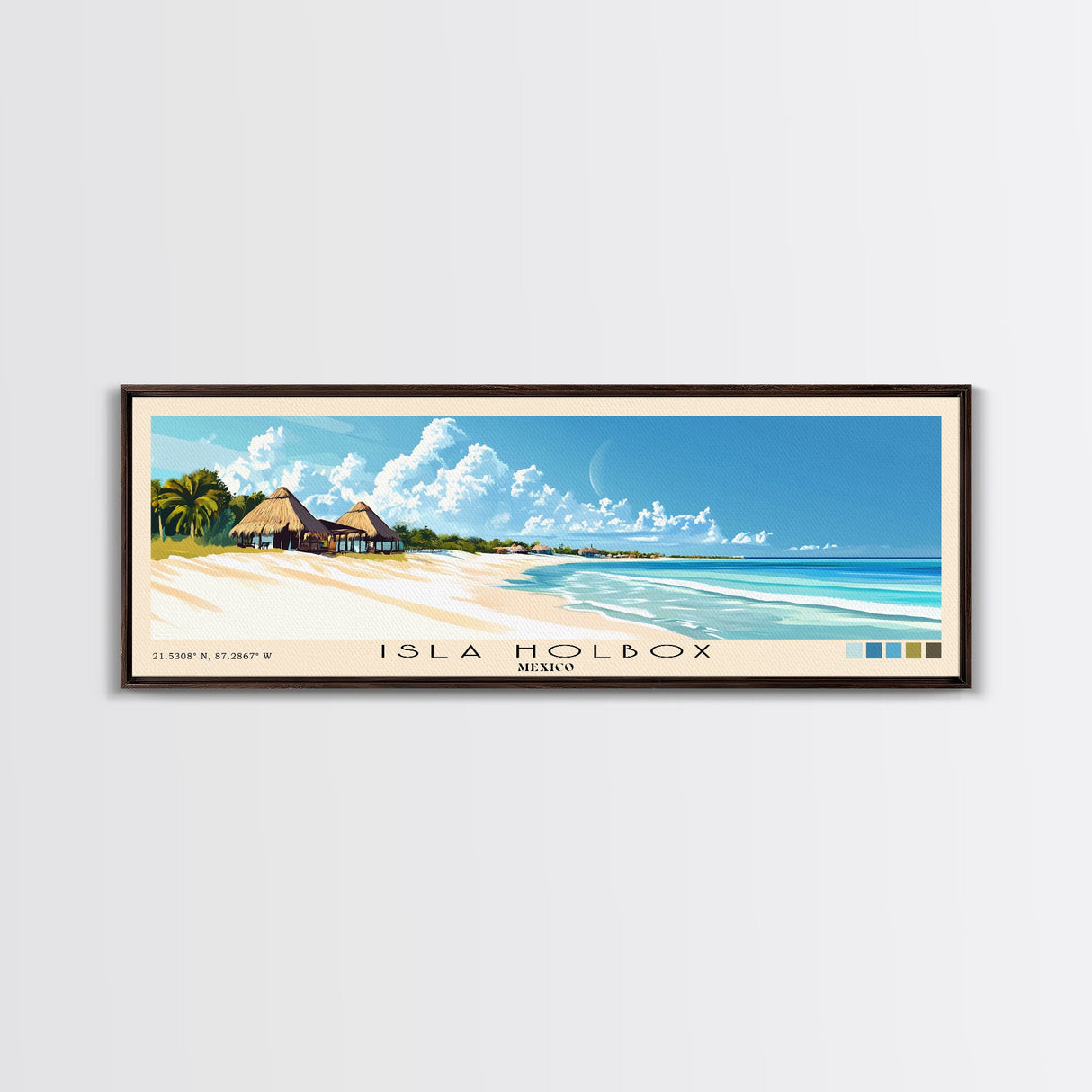 Isla Holbox, Mexico Panoramic Print, Vacation Gift, Mexico Wall Art, Vacation Wall Art, Vacatation Memories, Beach Decor, Beach Or Lakehouse Art