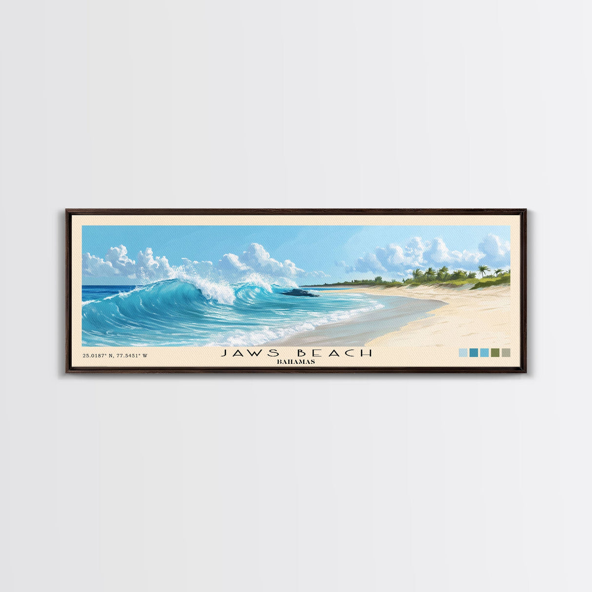 Jaws Beach, Bahamas Panoramic Print, Vacation Gift, Bahamas Wall Art, Vacation Wall Art, Vacatation Memories, Beach Decor, Beach Or Lakehouse Art
