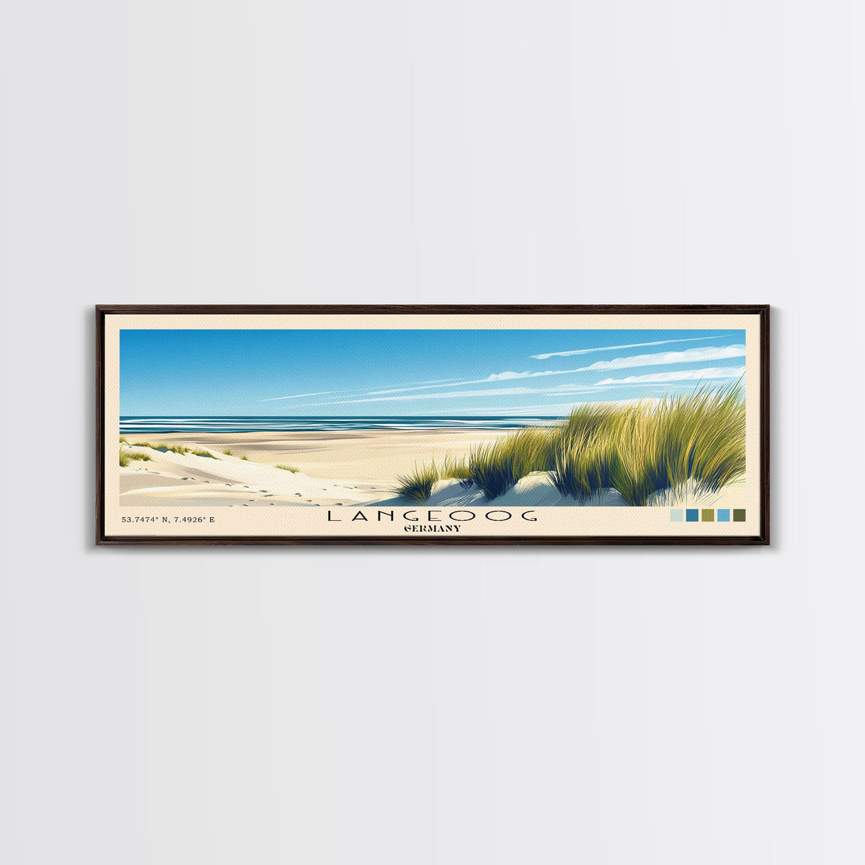 Langeoog, Germany Panoramic Print, Vacation Gift, Germany Wall Art, Vacation Wall Art, Vacatation Memories, Beach Decor, Beach Or Lakehouse Art