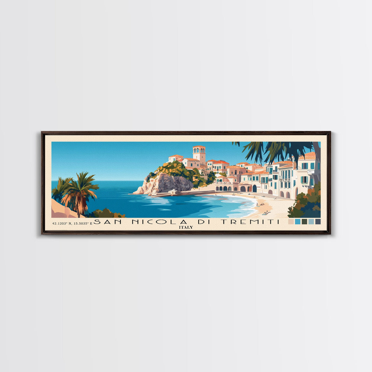 San Nicola di Tremiti, Italy Panoramic Print, Vacation Gift, Italy Wall Art, Vacation Wall Art, Vacatation Memories, Beach Decor, Beach Or Lakehouse Art