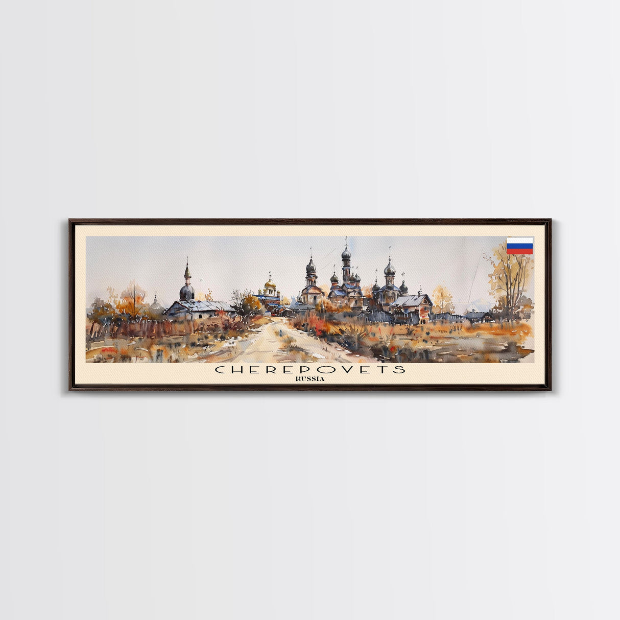 Cherepovets Russia Travel Print Wall Art, Panoramic City Art, Travel Art, Wall Decor, Vacation Gift, Framed Canvas Print Or Metal Art