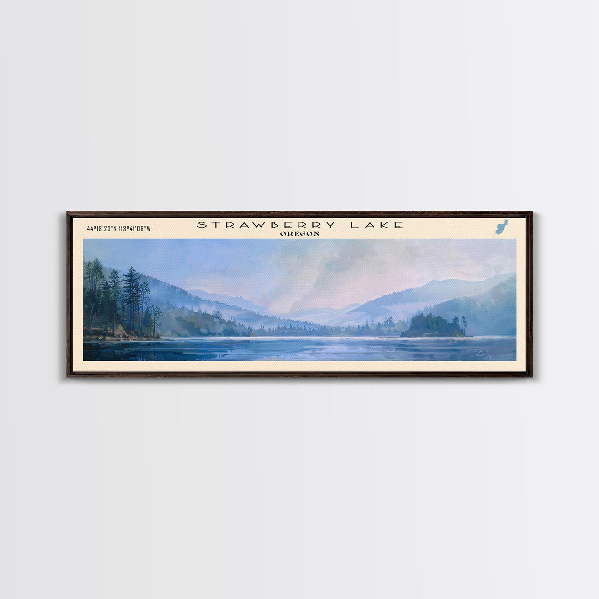 Taylorsville Lake Kentucky Panoramic Wall Art, Framed Canvas Print, Lake House Decor, Travel Poster, Scenic Lake Scene, Bedroom Decor, Wall Art