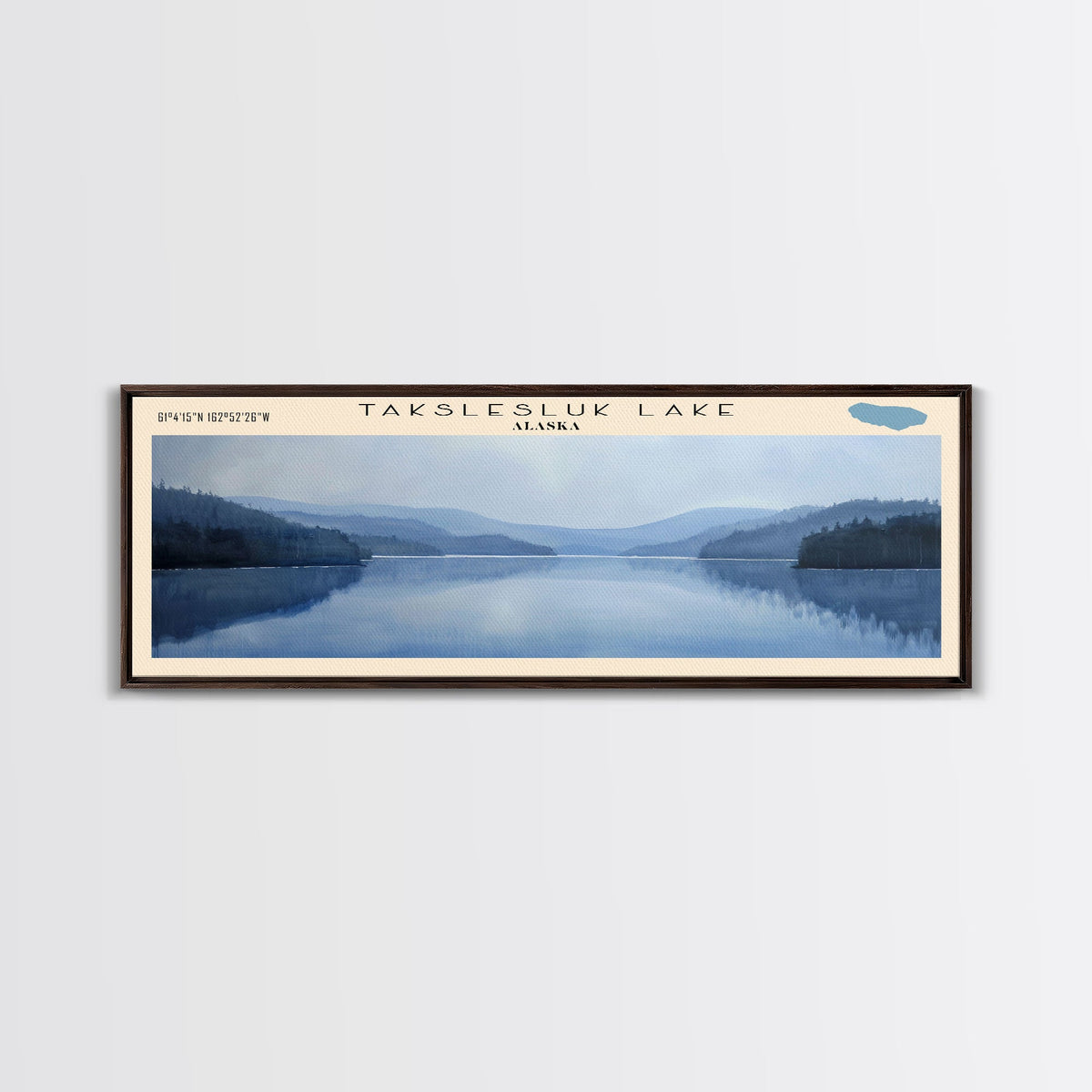 Tony Grove Lake Utah Panoramic Wall Art, Framed Canvas Print, Lake House Decor, Travel Poster, Scenic Lake Scene, Bedroom Decor