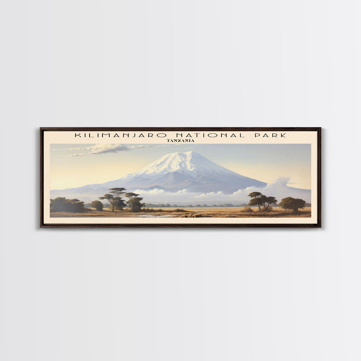 Kilimanjaro National Park Travel Print Wall Art, Travel Poster Print, Retro Style COUNTRY Home Decor, Wall Hanging, Travel Gift Idea, Unique Metal Art