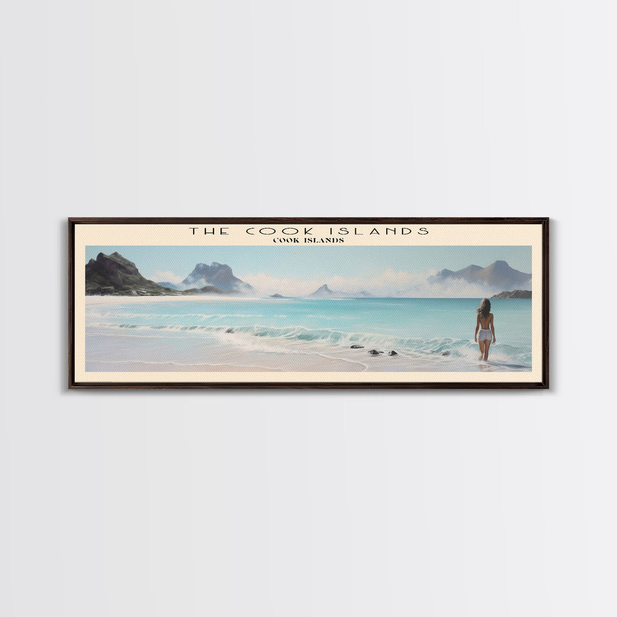 The Cook Islands Travel Print Wall Art, Travel Poster Print, Retro Style COUNTRY Home Decor, Wall Hanging, Travel Gift Idea, Unique Metal Art