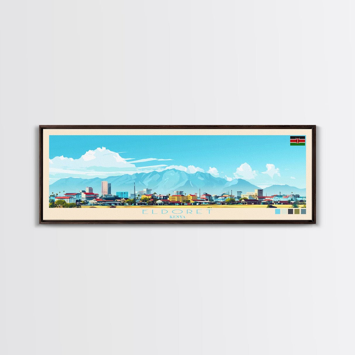 El-Obeid, Sudan Travel Poster Panoramic Canvas Print, El-Obeid, Sudan Painting, Sudan Art, El-Obeid Travel Art, Guest Room Painting