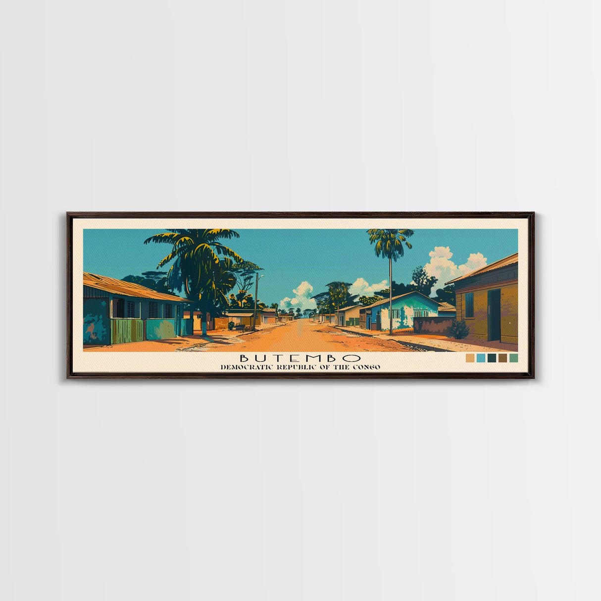 Butembo, Congo Panoramic Canvas Print, Butembo, Congo Painting, Congo Art, Butembo Travel Poster, Travel Art, Guest Room Painting
