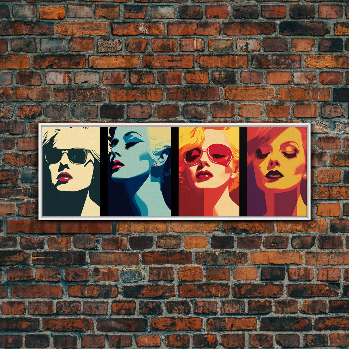 Pop Art Print, Kitchen Wall Decor, Framed Canvas Print, Warhol Inspired Colorful MCM Pop Art, Midcentury Modern