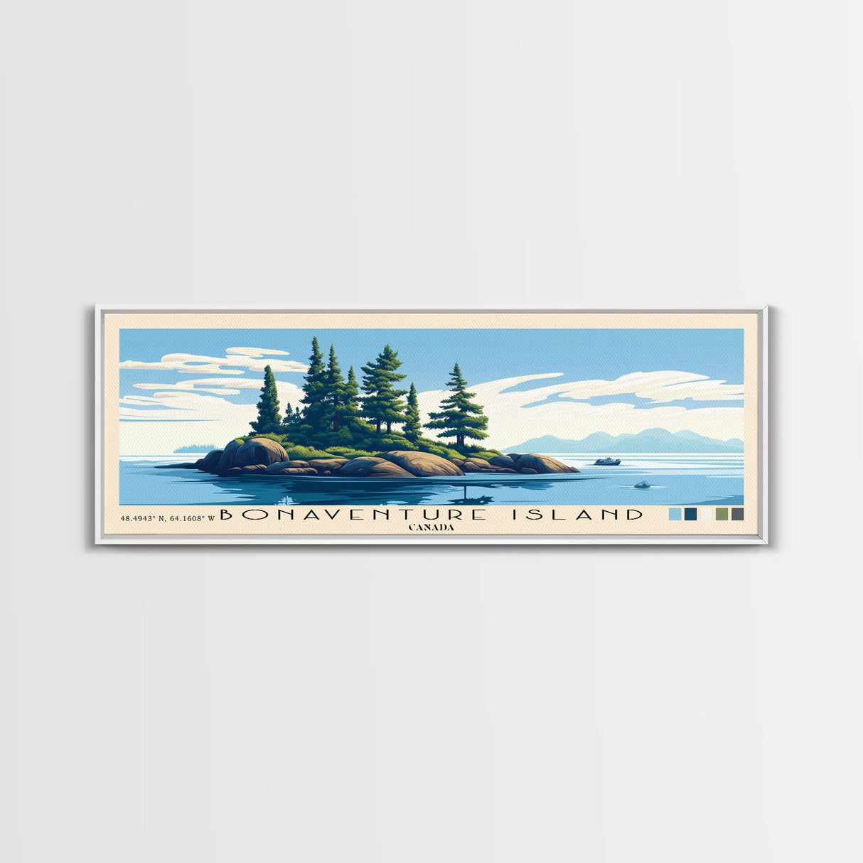 Bonaventure Island, Canada Panoramic Print, Vacation Gift, Canada Wall Art, Vacation Wall Art, Vacatation Memories, Beach Decor, Beach Or Lakehouse Art