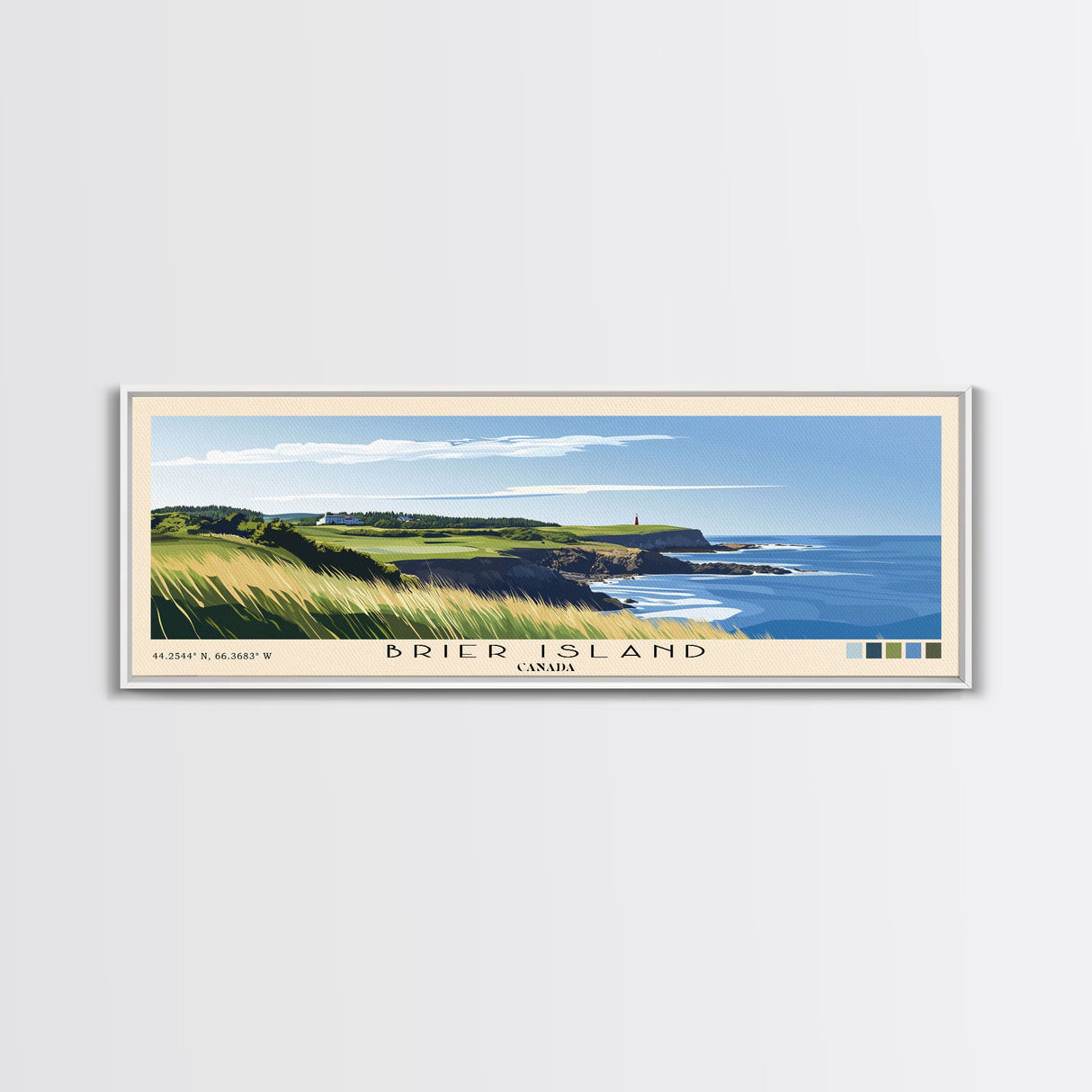 Brier Island, Canada Panoramic Beach Print, Vacation Gift, Canada Wall Art, Beach Painting, Beach Decor, Beach Painting
