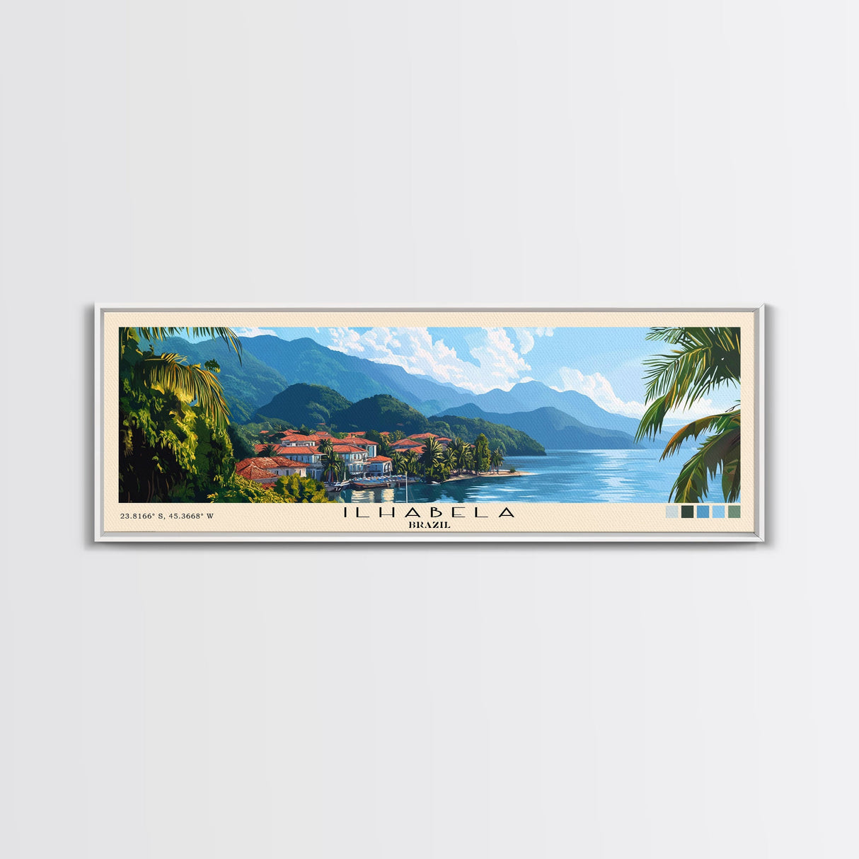 Ilhabela, Brazil Panoramic Print, Vacation Gift, Brazil Wall Art, Vacation Wall Art, Vacatation Memories, Beach Decor, Beach Or Lakehouse Art