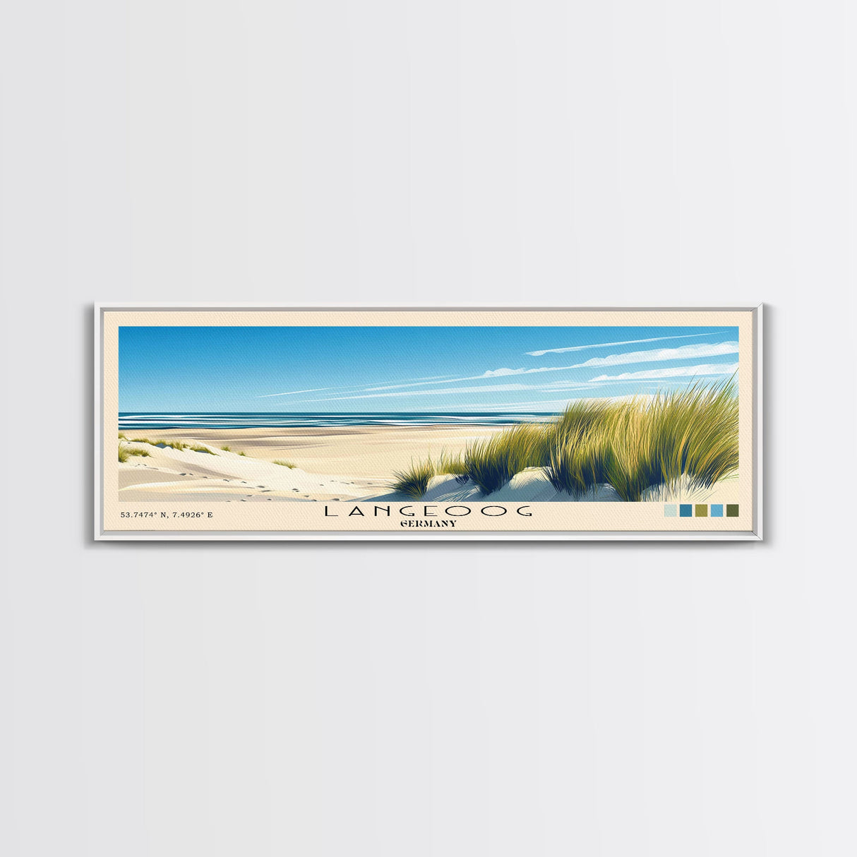 Langeoog, Germany Panoramic Print, Vacation Gift, Germany Wall Art, Vacation Wall Art, Vacatation Memories, Beach Decor, Beach Or Lakehouse Art