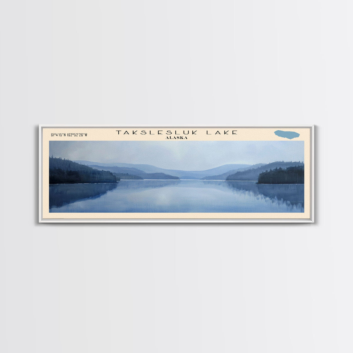 Tony Grove Lake Utah Panoramic Wall Art, Framed Canvas Print, Lake House Decor, Travel Poster, Scenic Lake Scene, Bedroom Decor