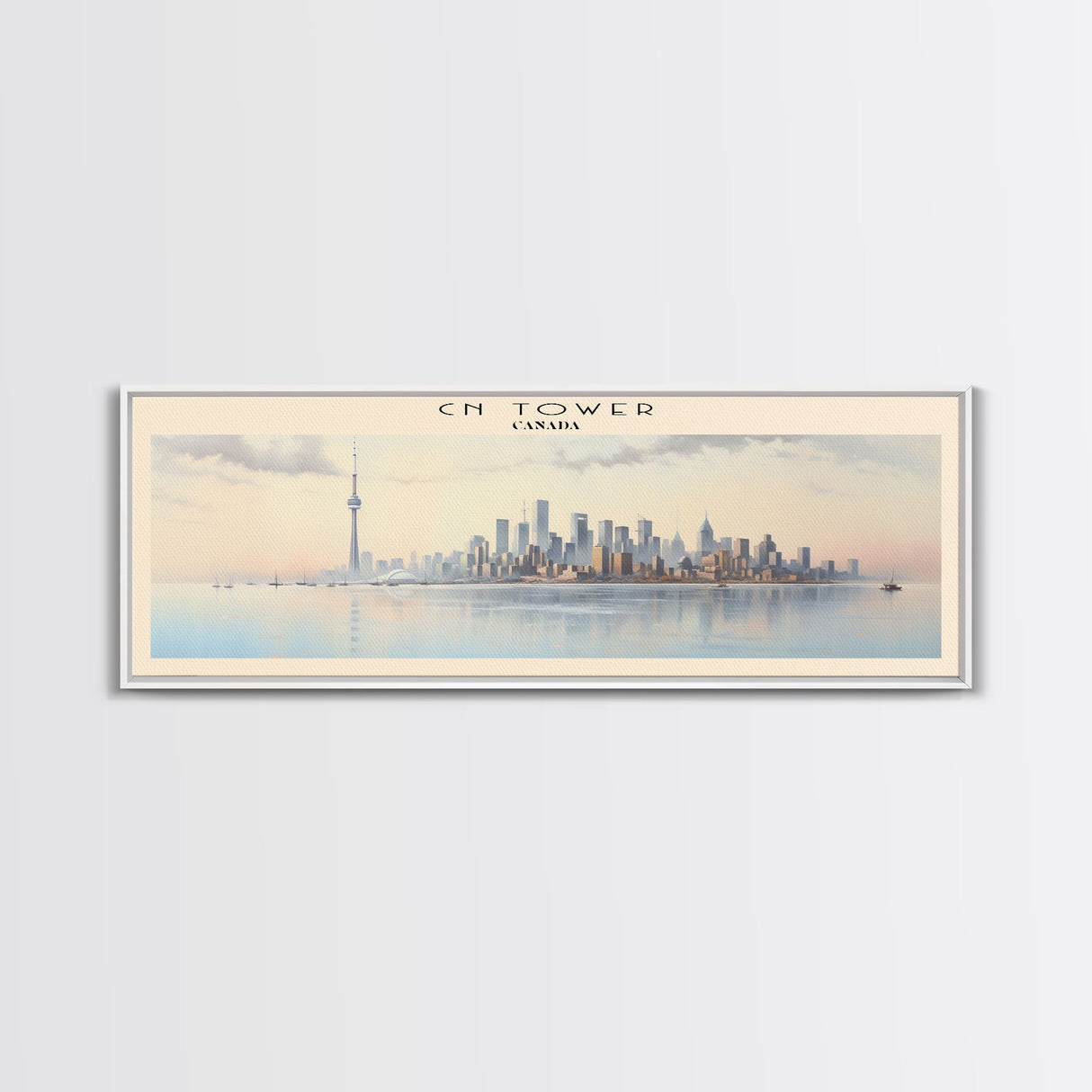 CN Tower Framed Canvas Print Travel Poster | Wall Art | Home Decor | Gift For Travel Lover | Wall Hanging | Original Art