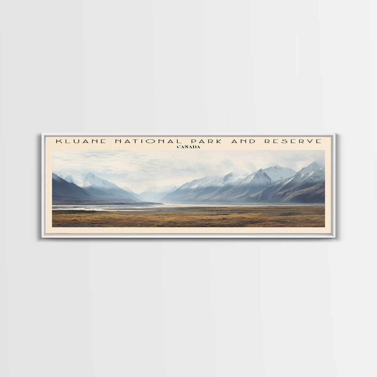 Kluane National Park and Reserve COUNTRY Travel Poster Print, Framed Canvas Print, COUNTRY Travel Art, Wood Framed Art, Wall Hanging, Home Decor