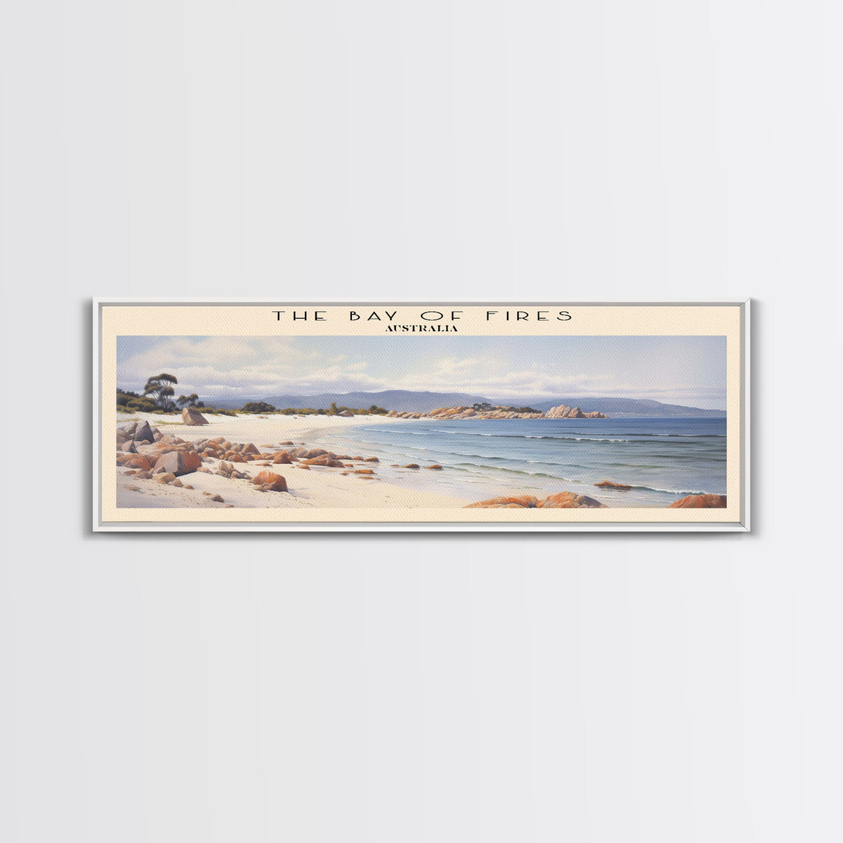 The Bay of Fires Travel Print Wall Art, Travel Poster Print, Retro Style COUNTRY Home Decor, Wall Hanging, Travel Gift Idea, Unique Metal Art