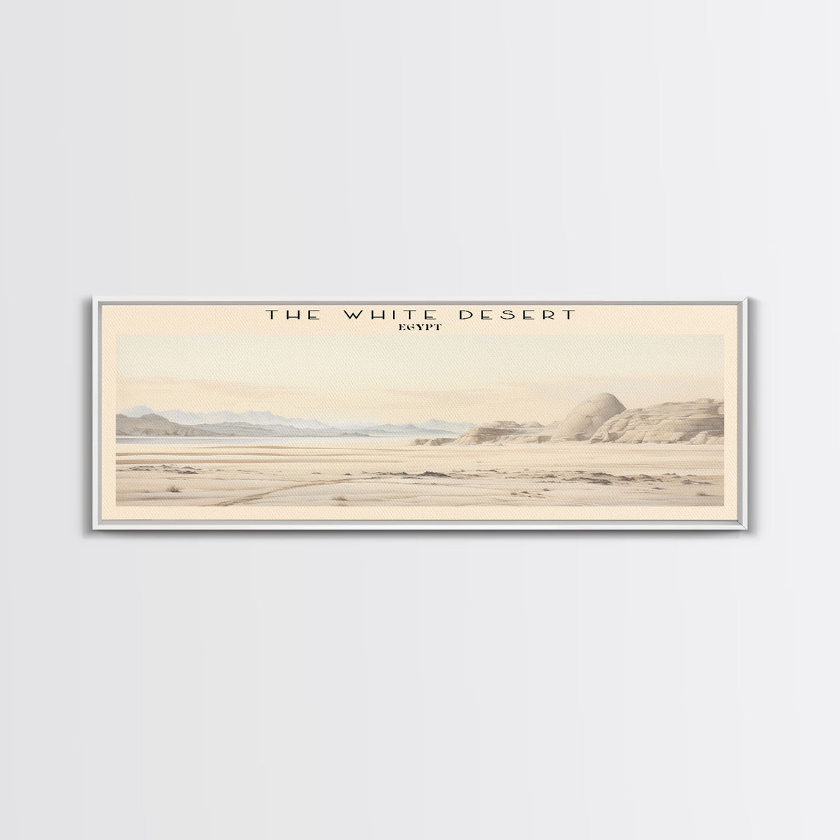 The White Desert Travel Print Wall Art, Travel Poster Print, Retro Style COUNTRY Home Decor, Wall Hanging, Travel Gift Idea, Unique Metal Art