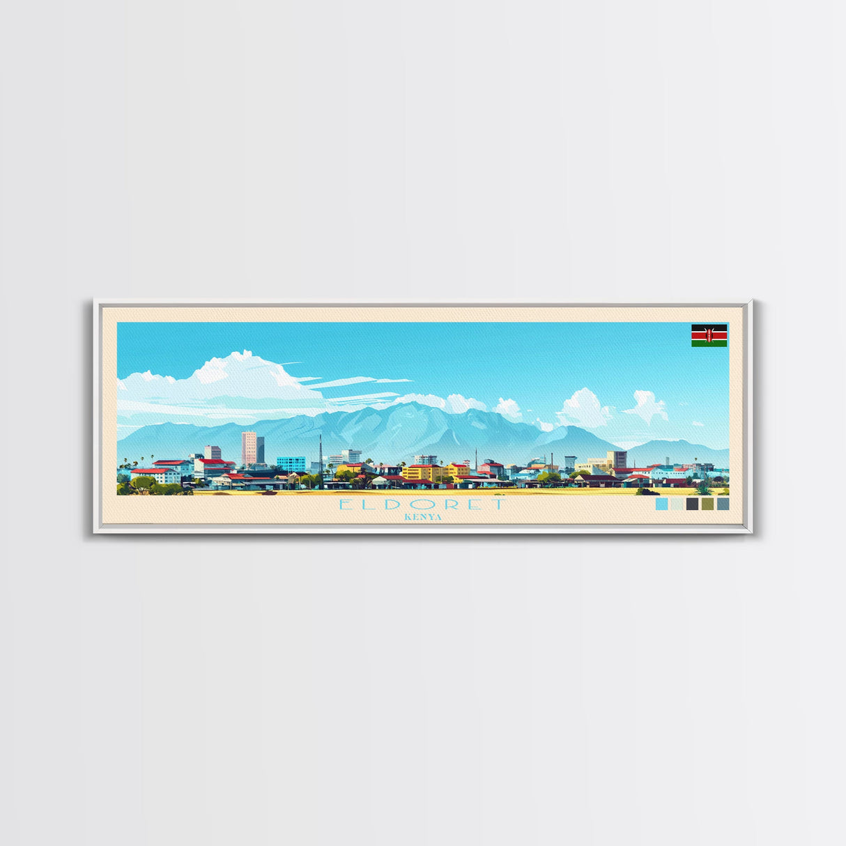 El-Obeid, Sudan Travel Poster Panoramic Canvas Print, El-Obeid, Sudan Painting, Sudan Art, El-Obeid Travel Art, Guest Room Painting