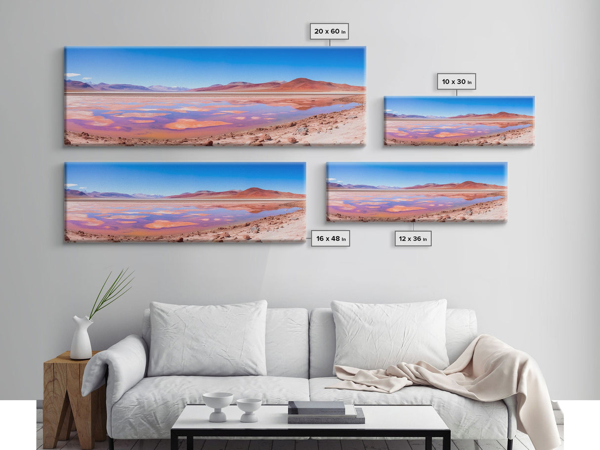 Panoramic Print of Laguna Colorada Salt Flats, Extra Large Wall Art, Panoramic Wall Art, Panoramic Landscape Print, Landscape Photography