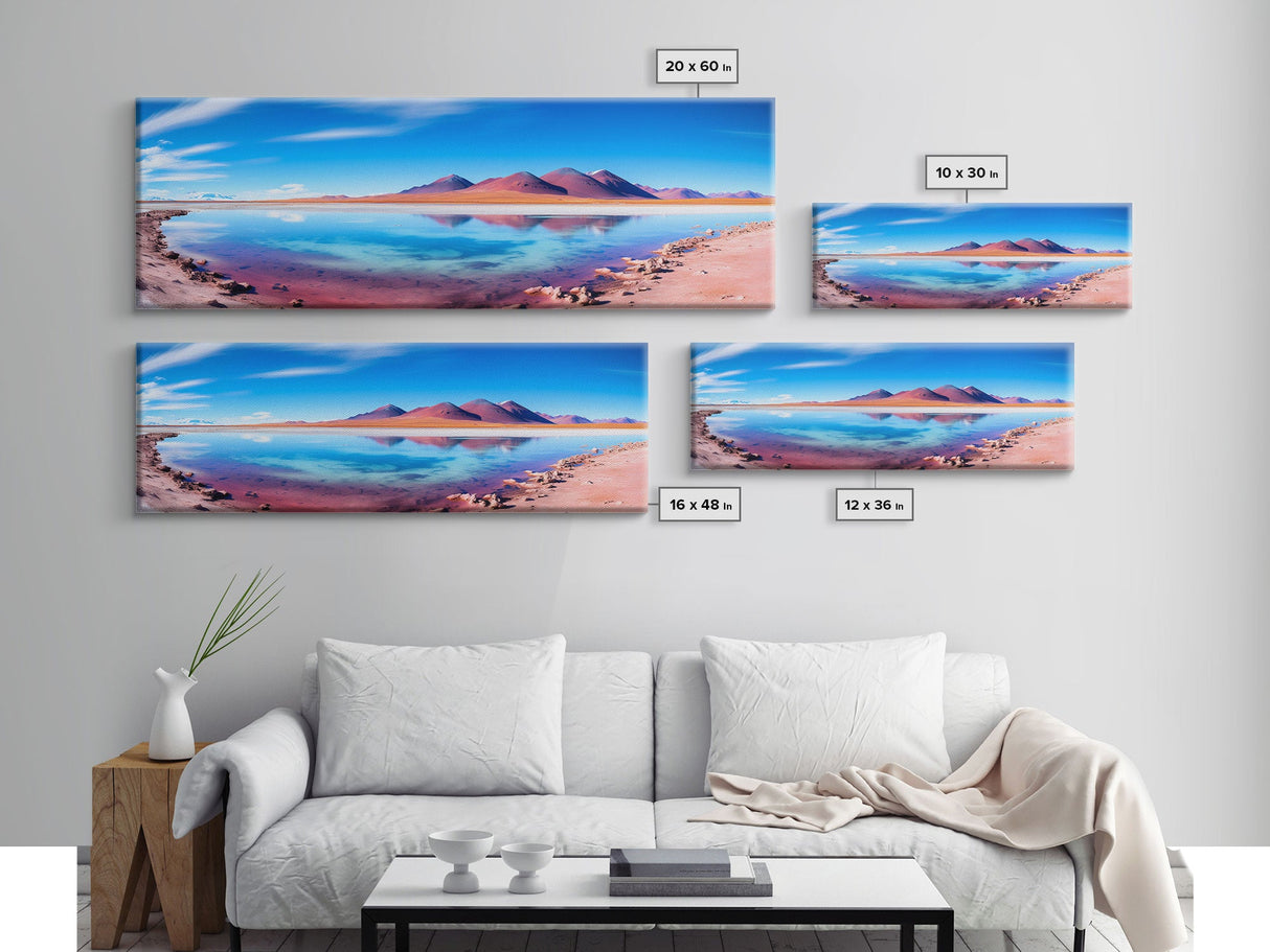 Panoramic Print of Laguna Colorada Salt Flats, Extra Large Wall Art, Panoramic Wall Art, Panoramic Landscape Print, Landscape Photography