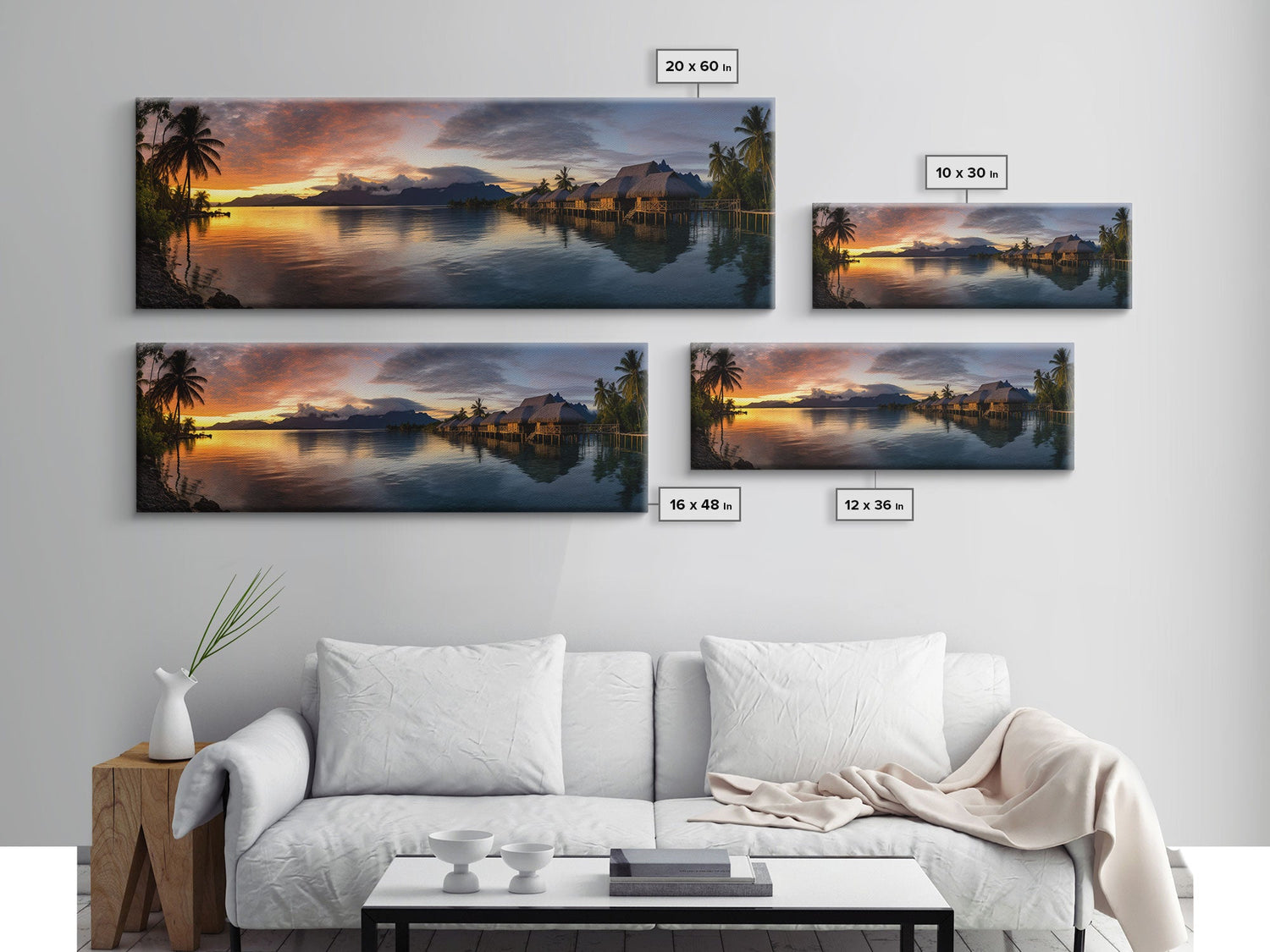 Panoramic Print of Tahiti, Extra Large Wall Art, Panoramic Wall Art, Panoramic Landscape Print, Landscape Photography