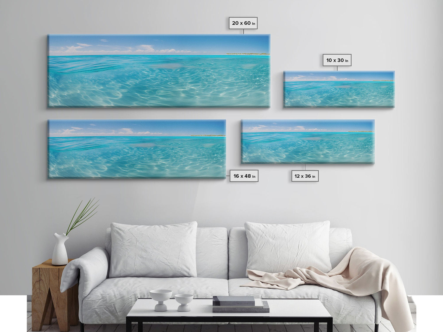 Panoramic Print of Turks Caicos, Beautiful Beach, Extra Large Wall Art, Panoramic Wall Art, Panoramic Landscape Print, Landscape Photography