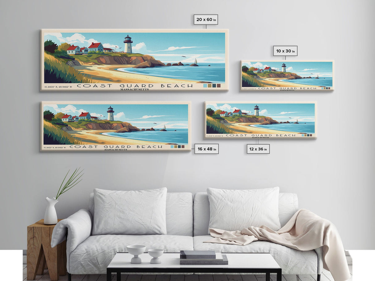 Coast Guard Beach, Massachusetts Panoramic Print, Vacation Gift, Massachusetts Wall Art, Vacation Wall Art, Vacatation Memories, Beach Decor, Beach Or Lakehouse Art