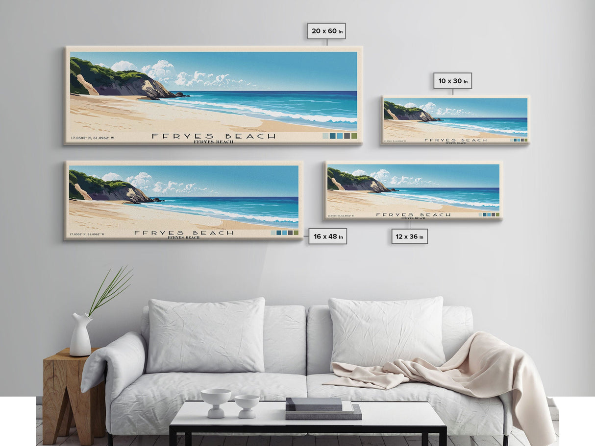 Ffryes Beach, Ffryes Beach Panoramic Print, Vacation Gift, Ffryes Beach Wall Art, Vacation Wall Art, Vacatation Memories, Beach Decor, Beach Or Lakehouse Art