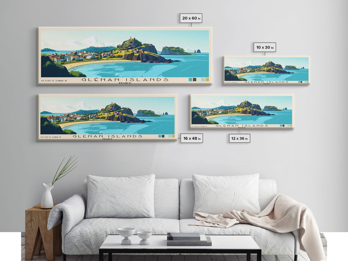 Glénan Islands, France Panoramic Print, Vacation Gift, France Wall Art, Vacation Wall Art, Vacatation Memories, Beach Decor, Beach Or Lakehouse Art